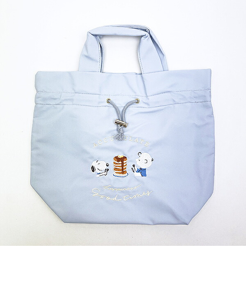 スヌーピー 保冷ランチ巾着バッグ スウィーツスウィーツ ブルー SNOOPY