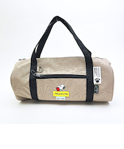 スヌーピー RE-PET ショルダー付き ロールボストンバッグ ベージュ SNOOPY