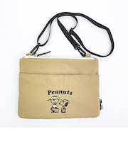 スヌーピー 2ルームショルダーバッグ ベースボール ベージュ SNOOPY
