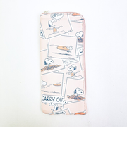 スヌーピー 耐熱ポーチ(S) ピンク コミック トラベル SNOOPY