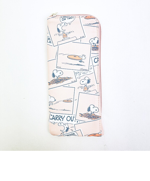スヌーピー 耐熱ポーチ(S) ピンク コミック トラベル SNOOPY