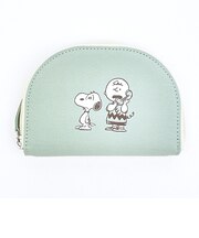 スヌーピー アクセサリーポーチ グリーン トラベル SNOOPY