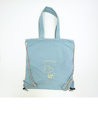 スヌーピー ウッドストック チェックリバーシブルナップザック ブルー リュック SNOOPY