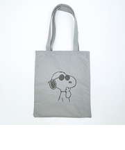 スヌーピー ジョークール チェックリバーシブルトートバッグ グレー SNOOPY