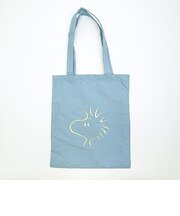 スヌーピー ウッドストック チェックリバーシブルトートバッグ ブルー SNOOPY