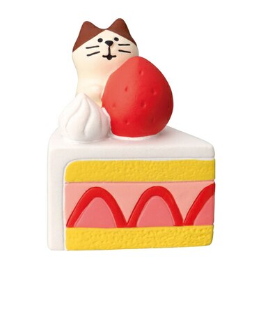 デコレ(DECOLE) コンコンブル コンコンスイーツパーラー ちびねこ いちごケーキ フィギュア 置物