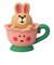 デコレ(DECOLE) コンコンブル お花の国のアリス ティーカップうさぎ ピンク フィギュア 置物