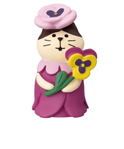 デコレ(DECOLE) コンコンブル お花の国のアリス フラワーにゃんこ パンジー フィギュア 置物