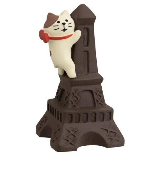 デコレ(DECOLE) コンコンブル Bonjour chocolat エッフェルチョコよじ登り猫 フィギュア 置物