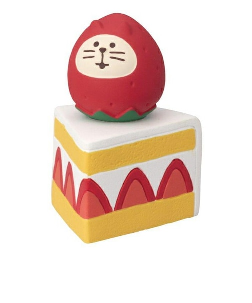 デコレ(DECOLE) コンコンブル 洋菓子コンブルジャンボないちごフェア いちご猫だるまのショートケーキ フィギュア 置物