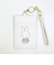 ミッフィー miffy リール付きパスケース ( オフホワイト) フラワードレス柄 小物シリーズ