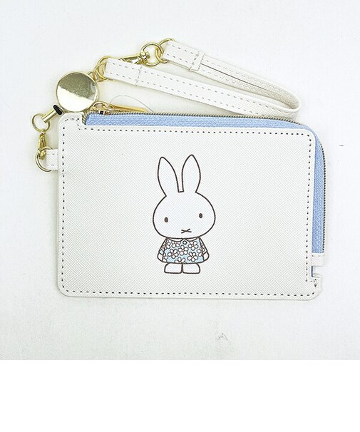 ミッフィー miffy フラグメントケース ( オフホワイト) カードケース フラワードレス柄 小物シリーズ