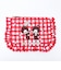モンチッチ ギンガムチェック フリルポーチ 赤 レトロ
