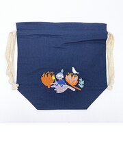 ムーミン リトルミイ マロン巾着トートバッグ ネイビー MOOMIN