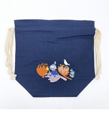 ムーミン リトルミイ マロン巾着トートバッグ ネイビー MOOMIN