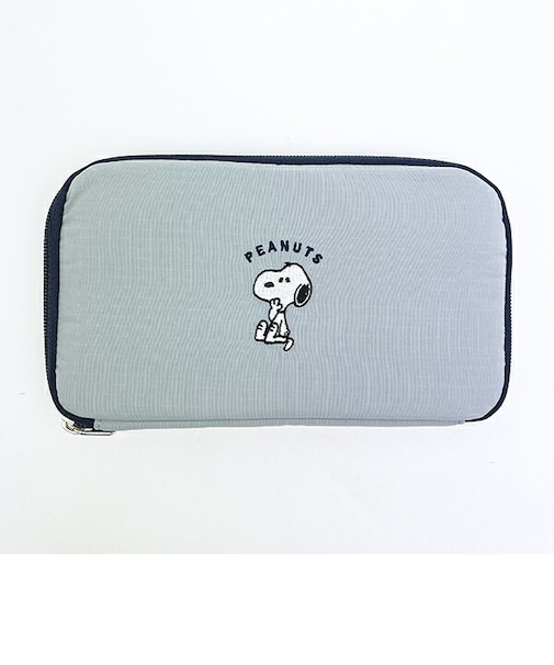 スヌーピー パスポートケース グレー トラベル SNOOPY