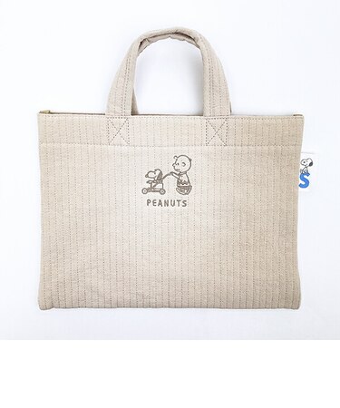 スヌーピー カート ミニレッスントートバッグ ベージュ ランチ SNOOPY