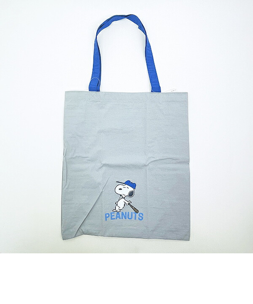スヌーピー BASEBALL エコバッグ グレー SNOOPY