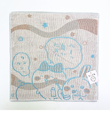 ちいかわ ほのぼの ウォッシュタオル ブルー