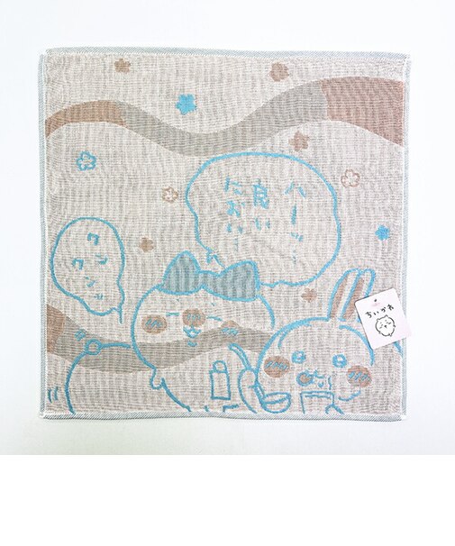 ちいかわ ほのぼの ウォッシュタオル ブルー