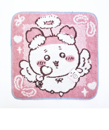 ちいかわ エンジェル タオルハンカチ ピンク