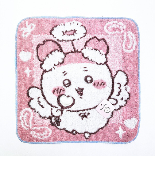 ちいかわ エンジェル タオルハンカチ ピンク