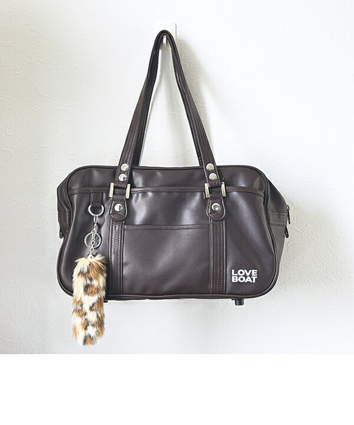 LOVEBOAT(ラブボート)  スクールバッグ しっぽチャーム付き ブラウン