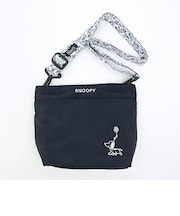スヌーピー ショルダーバッグ ブラック PEANUTS 75th SNOOPY