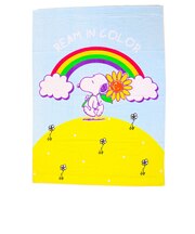 スヌーピー プリントお昼寝ケット (虹とひまわり) タオルケット 保育園 ベビー キッズ SNOOPY