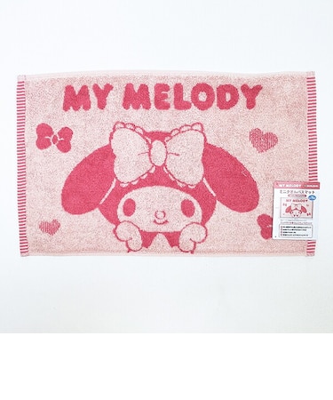 サンリオ マイメロディ ミニタオルバスマット うきうき ピンク Sanrio