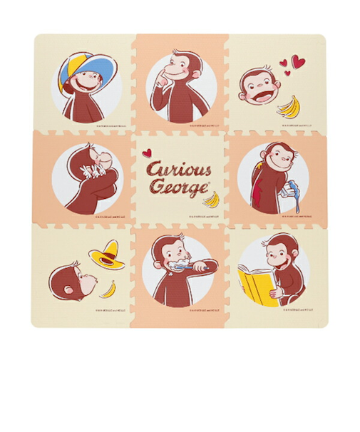 おさるのジョージ パズルマット ピースオブモンキー