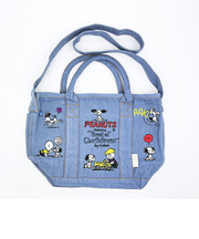 スヌーピー 刺繍2WAYショルダーバッグ サックス ROOTOTE ルートート SNOOPY