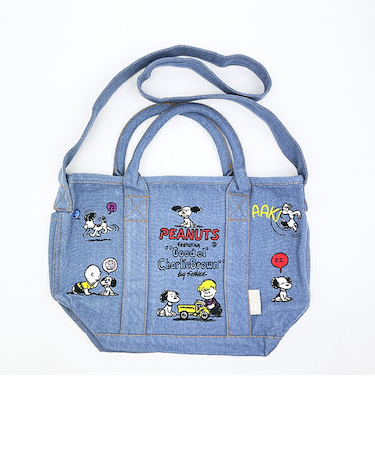 スヌーピー 刺繍2WAYショルダーバッグ サックス ROOTOTE ルートート SNOOPY