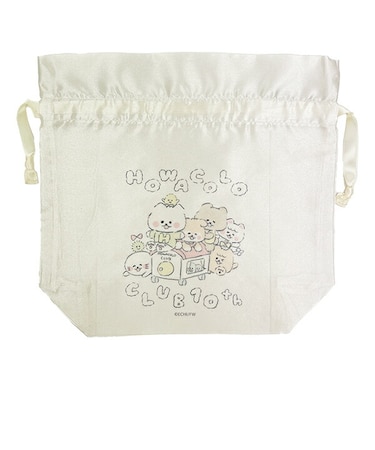 ほわころくらぶ 10周年記念 サテンフリルポーチ巾着