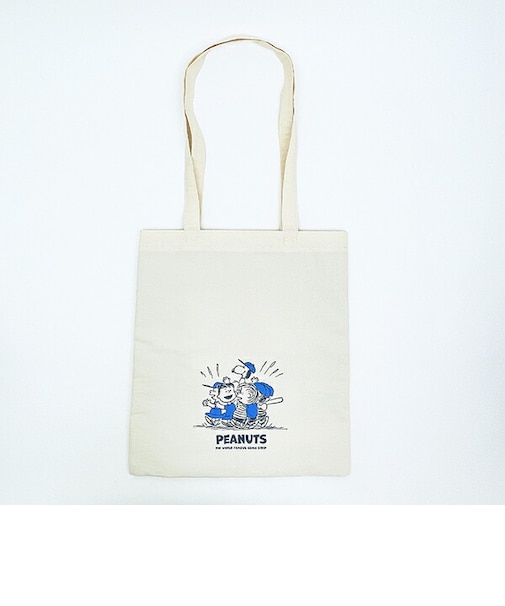 スヌーピー トートバッグ ベースボール ブルー SNOOPY