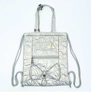 ディズニー キルティングナップザック シルバー リュック バッグ ACCOMMODE アコモデ Disney