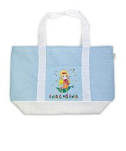 水森亜土 麻風保冷トートショッピングバッグ お買い物バッグ