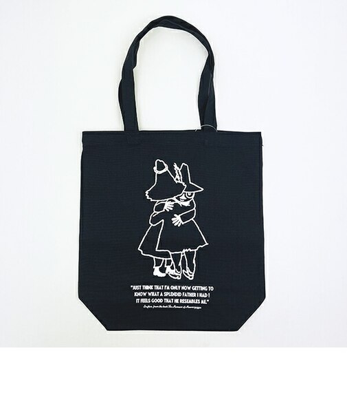 ムーミン ヨクサル＆スナフキン トートバッグ ブラック MOOMIN