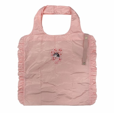 モフサンド × 日比谷花壇 エコバッグ Frilly ピンク mofusand