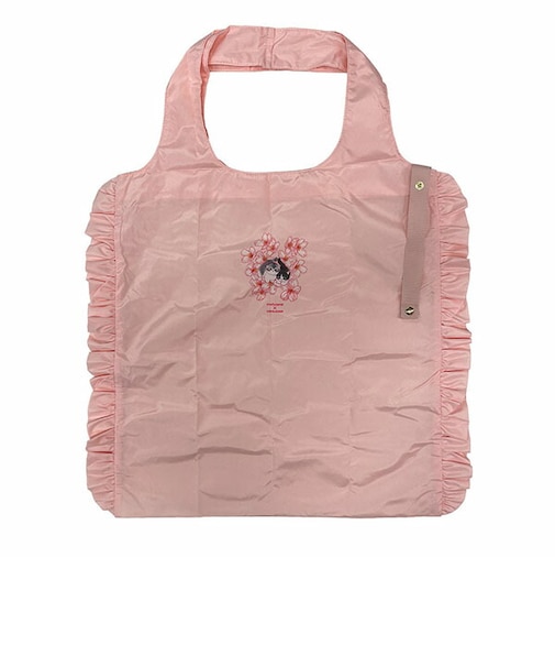 モフサンド × 日比谷花壇 エコバッグ Frilly ピンク mofusand