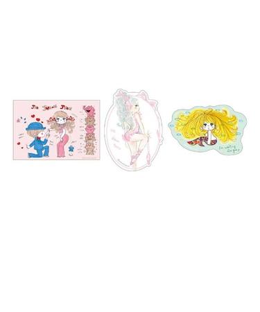 水森亜土 クリアステッカーセット cute 文具