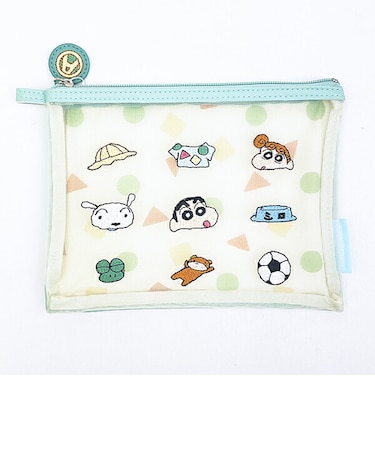 クレヨンしんちゃん フラットポーチ (アイボリー)