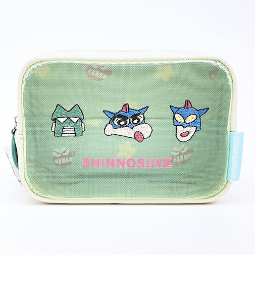 クレヨンしんちゃん ボックスポーチ (グリーン)