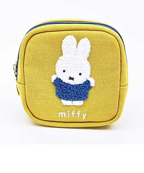 ミッフィー miffy Wファスナーポーチ イエロー カラフルサガラ
