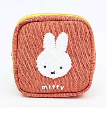 ミッフィー miffy Wファスナーポーチ オレンジ カラフルサガラ