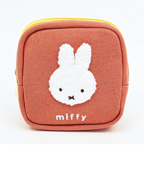 ミッフィー miffy Wファスナーポーチ オレンジ カラフルサガラ