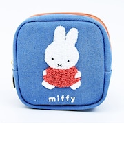 ミッフィー miffy Wファスナーポーチ ブルー カラフルサガラ