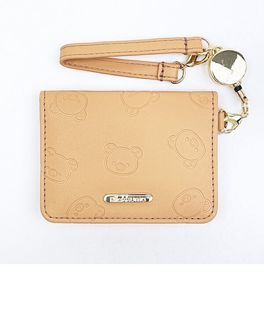 リラックマ リール付き オープンパスケース (ブラウン) 定期入れ ICカード