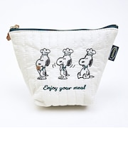 スヌーピー 舟形ポーチ グリーン シェフシリーズ SNOOPY