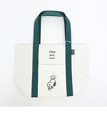 スヌーピー トートバッグ グリーン シェフシリーズ SNOOPY
